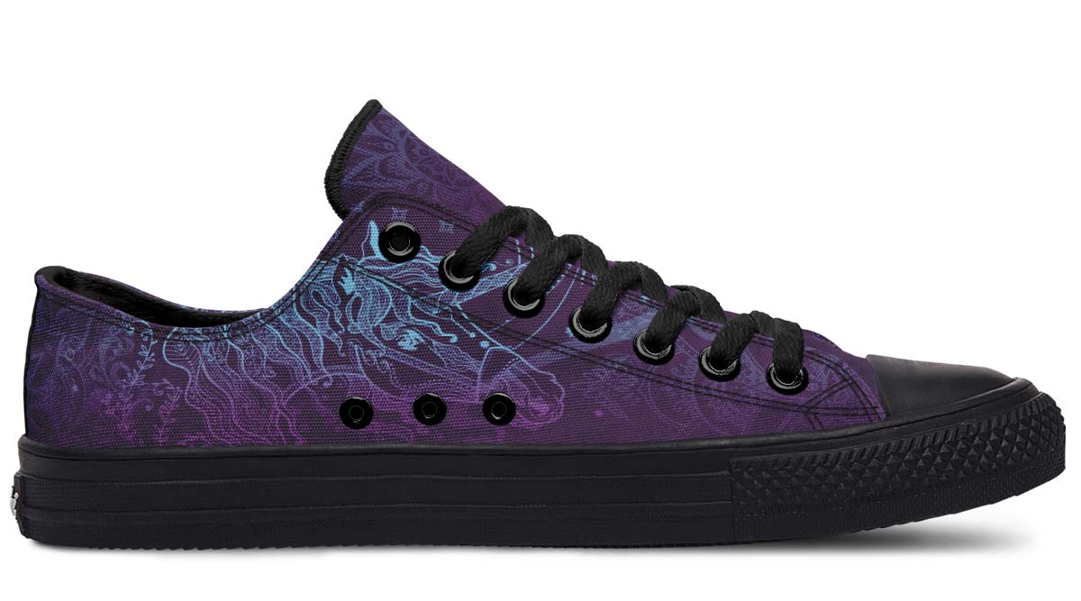 UrbanKicks Purple Unicorn Fashion Printed Couple High Top Canvas Shoes