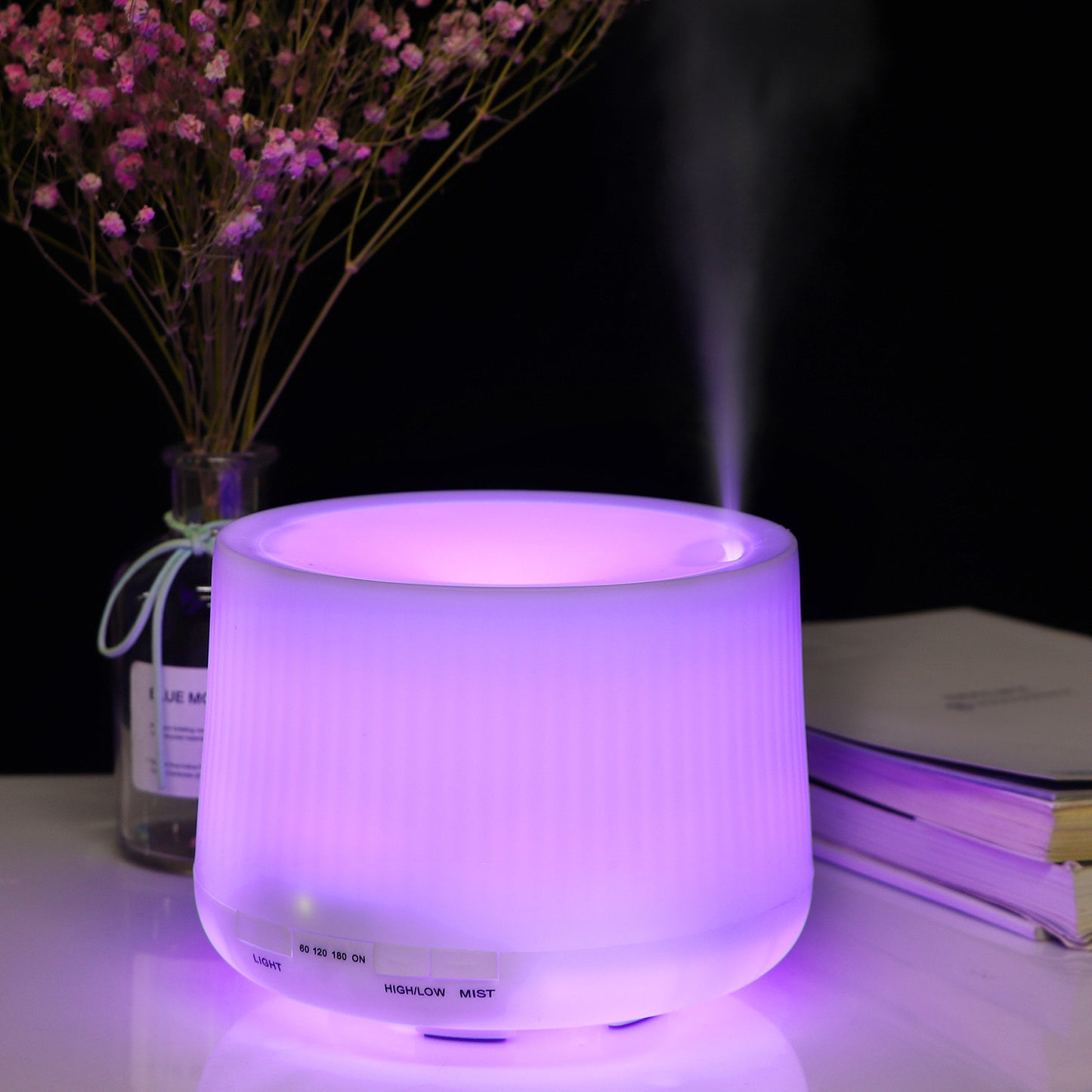 Neuer 500-ml-Aroma-Diffusor mit großer Kapazität, Laterne, Luftbefeuchter für ätherische Öle, lichtdurchlässiger, unbedruckter Aroma-Diffusor