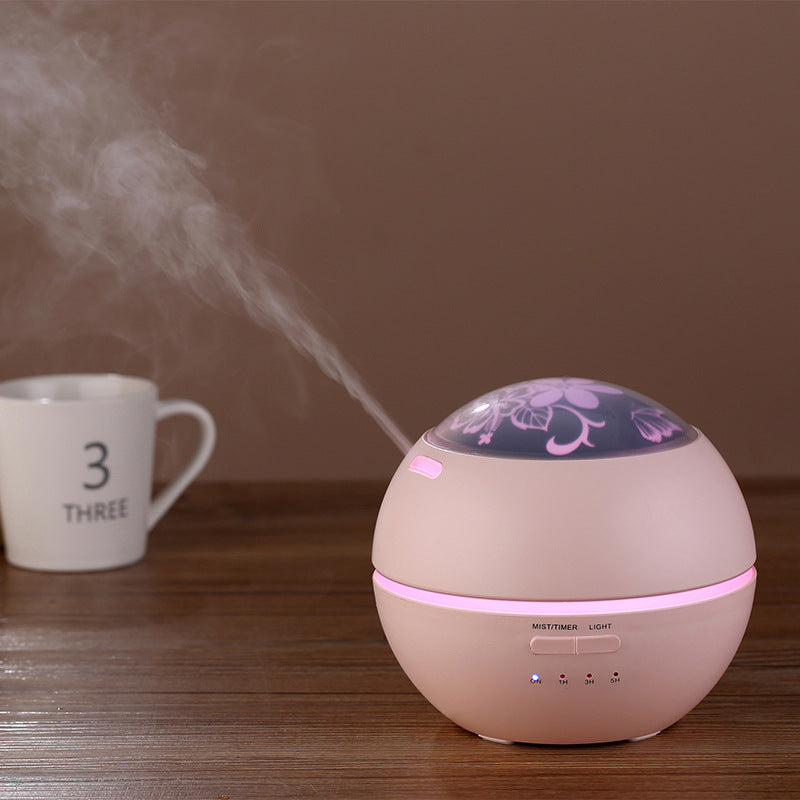 Light And Shadow Aromatherapy Machine Home Desktop Mini Humidifier Ultrasonic Diffuser Atmosphere Night Light