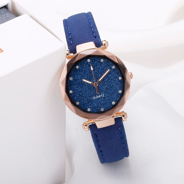 Damen mode Koreanische Strass Rose Gold Quarzuhr Weibliche Gürtel Uhr frauen Uhren Mode Uhr Uhr Frauen Uhren # A