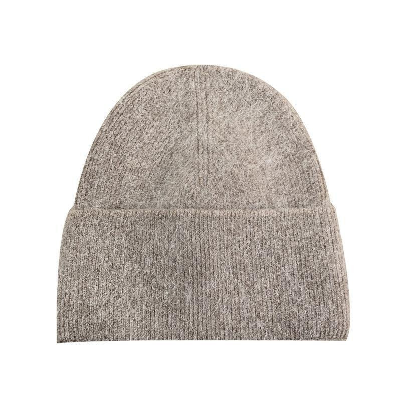 Rabbit Hair Hat Female Winter Ear Protection Warm Fashion Magnanimous Plush Knitted Wool Cap New Cold Cap