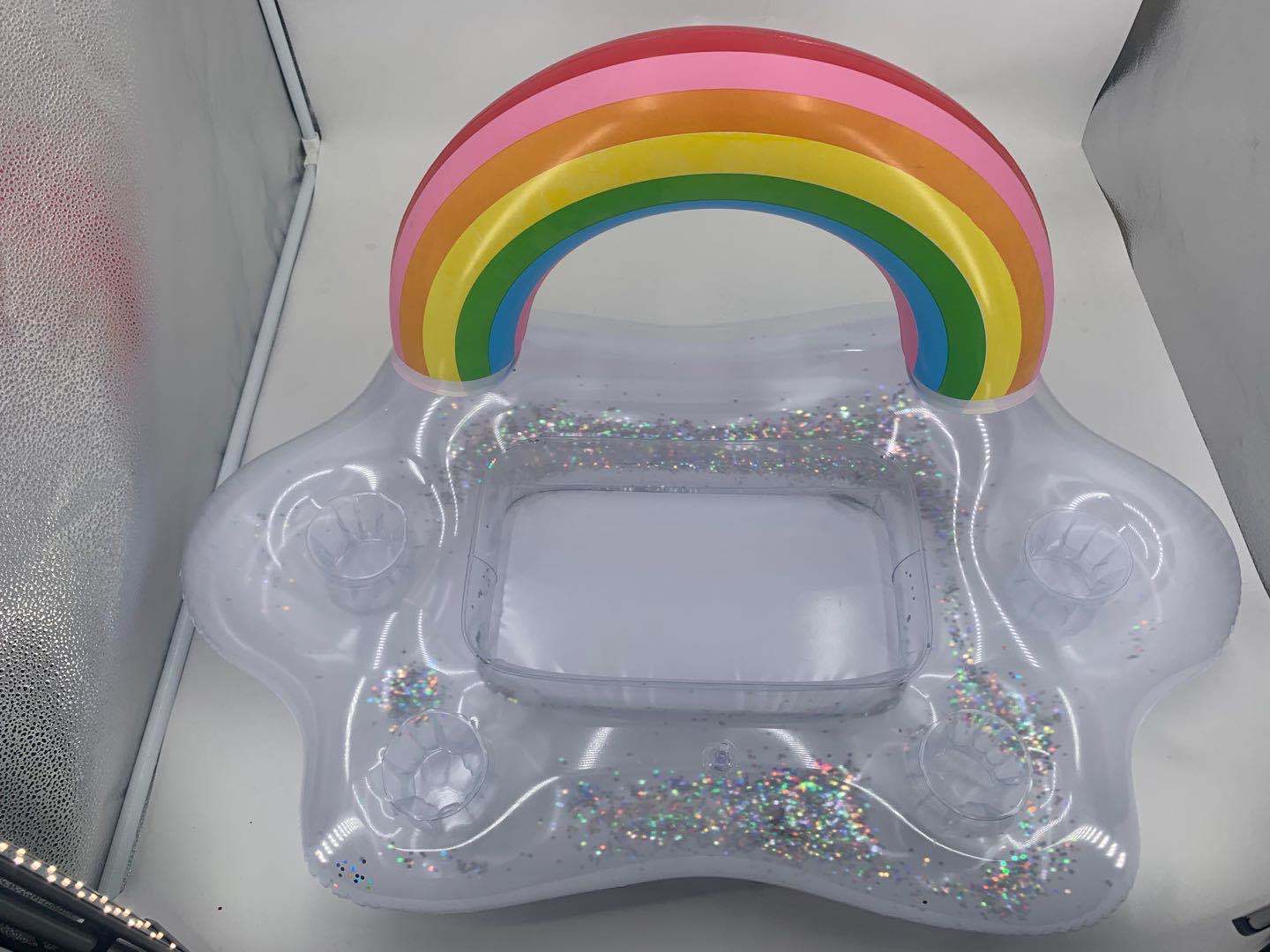 Water Inflatable Rainbow Toy Cup Holder