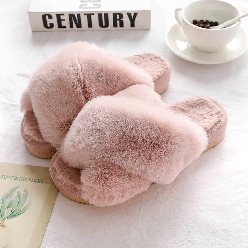 FashionHeat: Stylish women's winter platform thermal cotton slippers for indoor warmth.