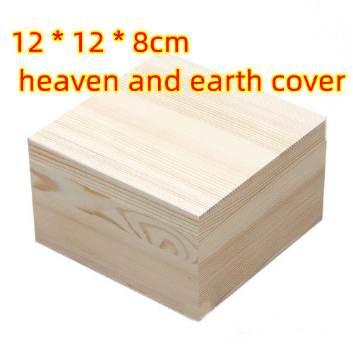 Wooden clamshell gift box Wooden packing box Rectangular tool wooden box