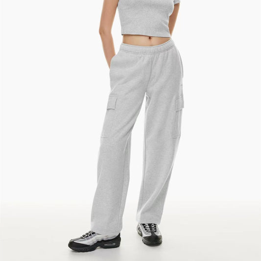 Elastic-waist High Waist Wide-leg Ankle-length Pants