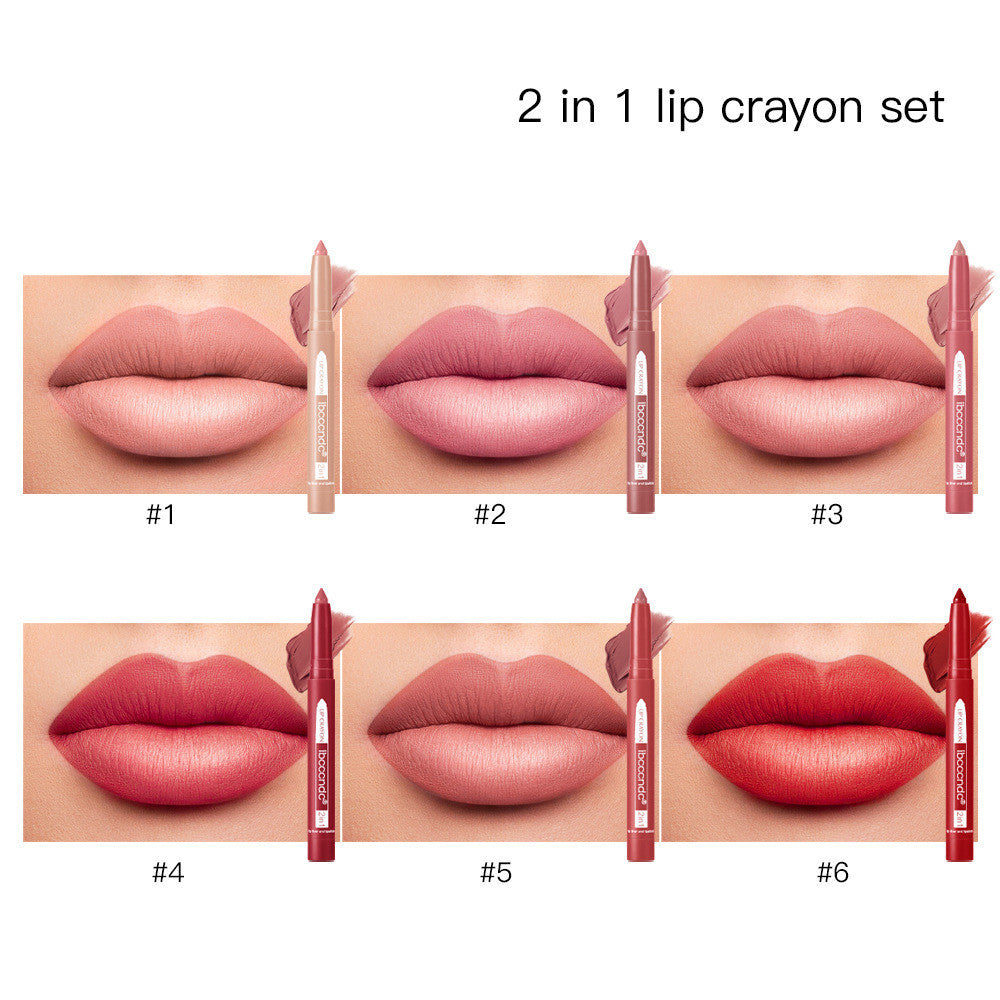 2-in-1-Lipliner-Lippenstift, einfach zu färben