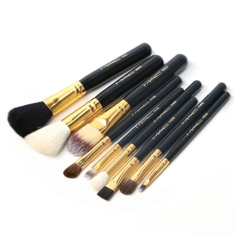 9 zylindrische Make-up-Pinsel-Set aus Wolle