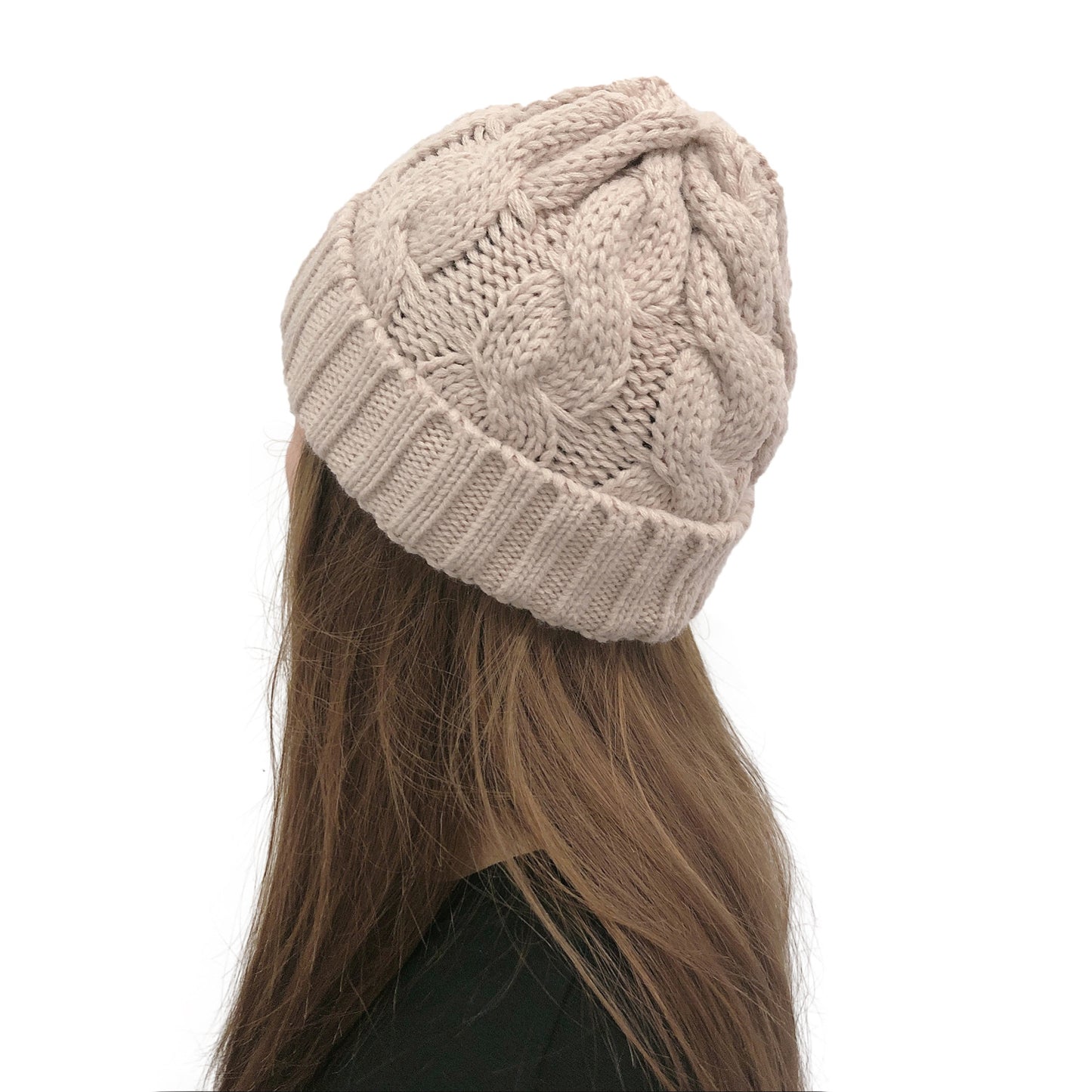 Trendy Curled Monochrome Wool Thermal Hat