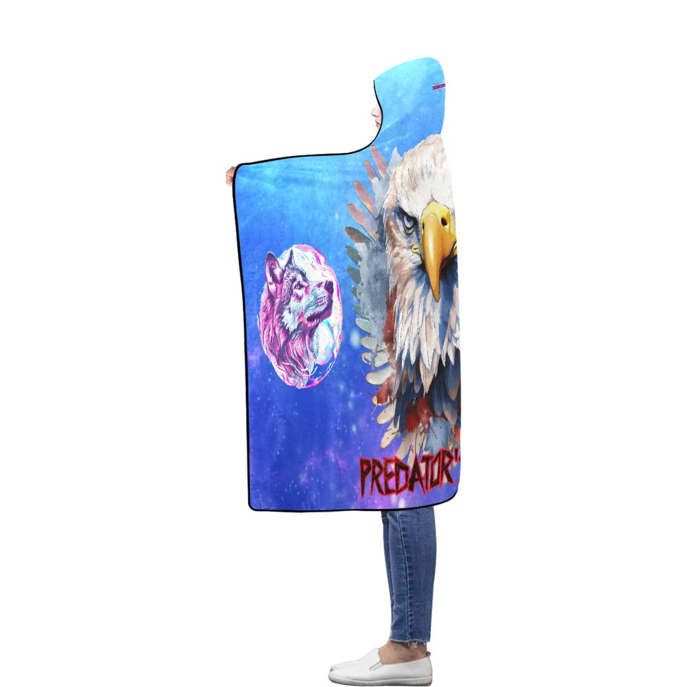 CWS Cozy Vibe " Predator's Nature" Flannel Hooded Blanket 60"x80" By Cozy Winter Store