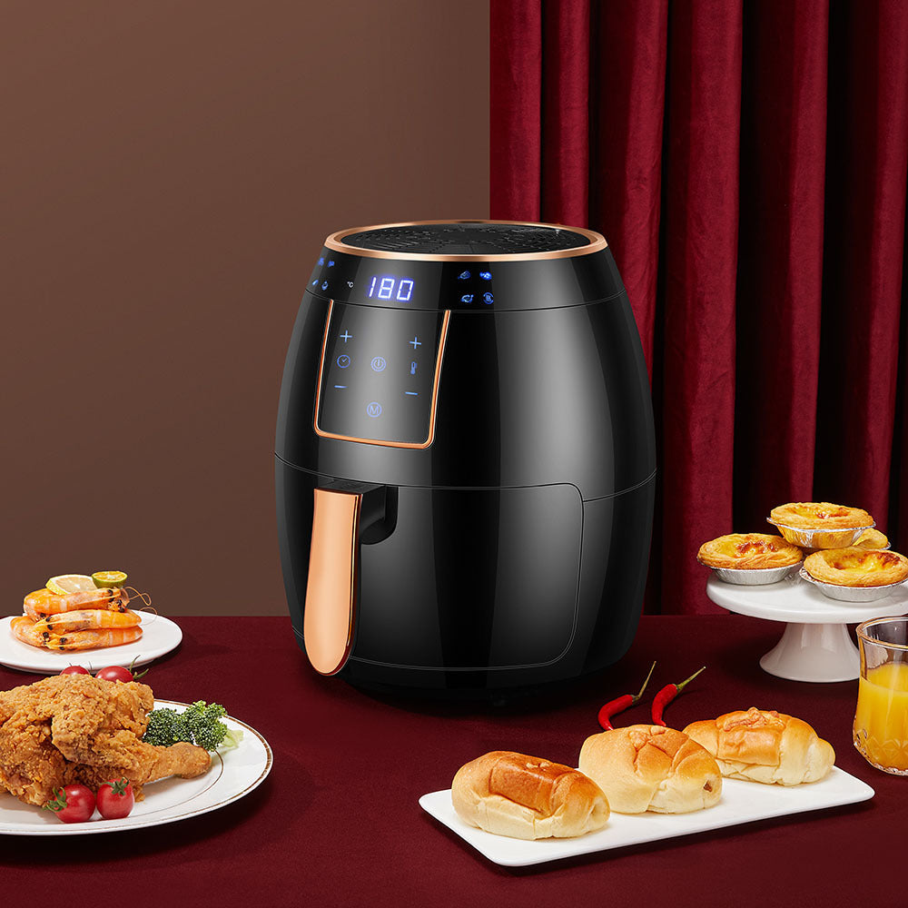 5.5 L US Standard Cross-border Air Fryer Touch Screen Automatic Fryer British Standard Deep Frying Pan Chips Machine Airfryer