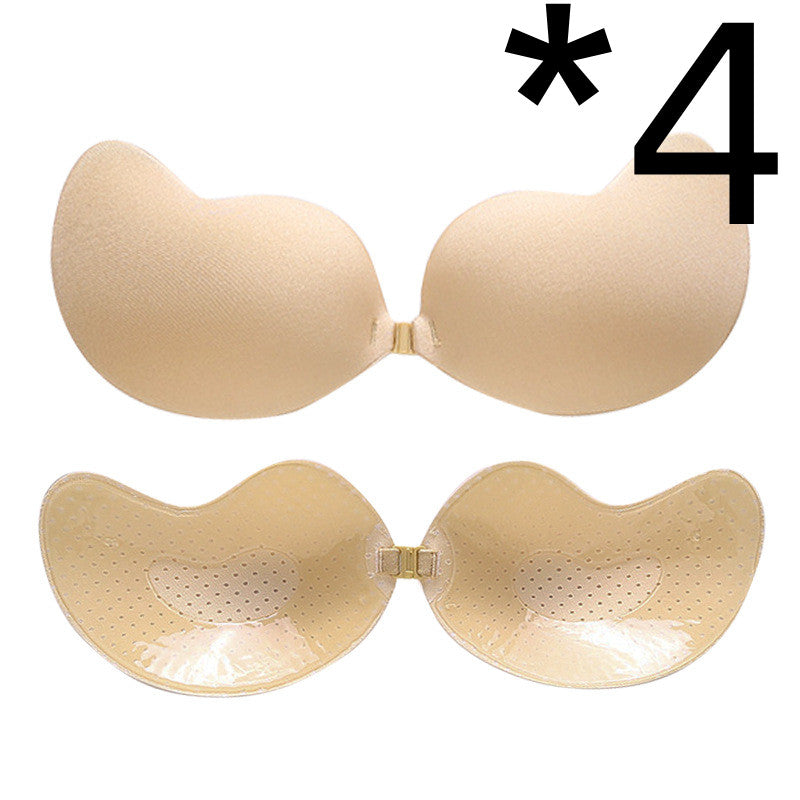 Unsichtbarer Push-Up-BH, rückenfreier, trägerloser BH, nahtloser Frontverschluss, Bralette-Unterwäsche