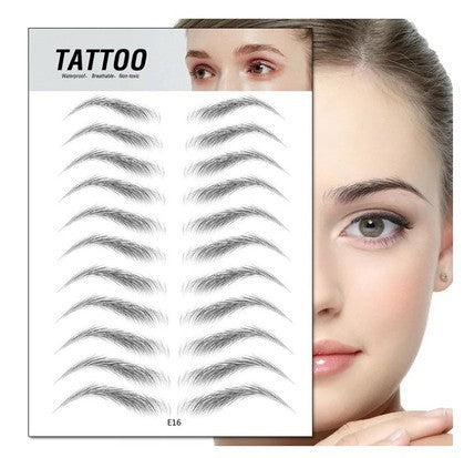 Waterproof 6D Eyebrow Tattoo Semi-Permanent Embroidery Natural Long Lasting Fake Eyebrow