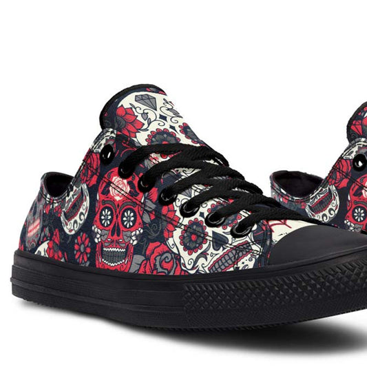 UrbanKicks Psycho Stylish Printed Low-Top Canvas Shoes for Couples