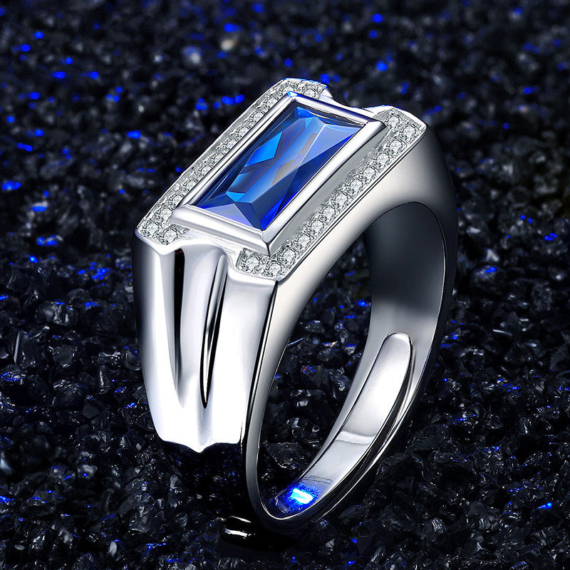 Adjustable Kyanite Ring for Men