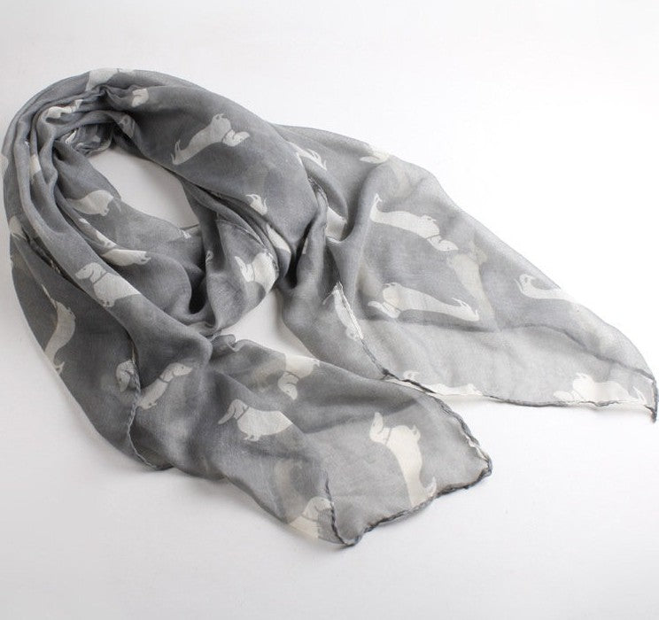 Printed animal print shawl scarf