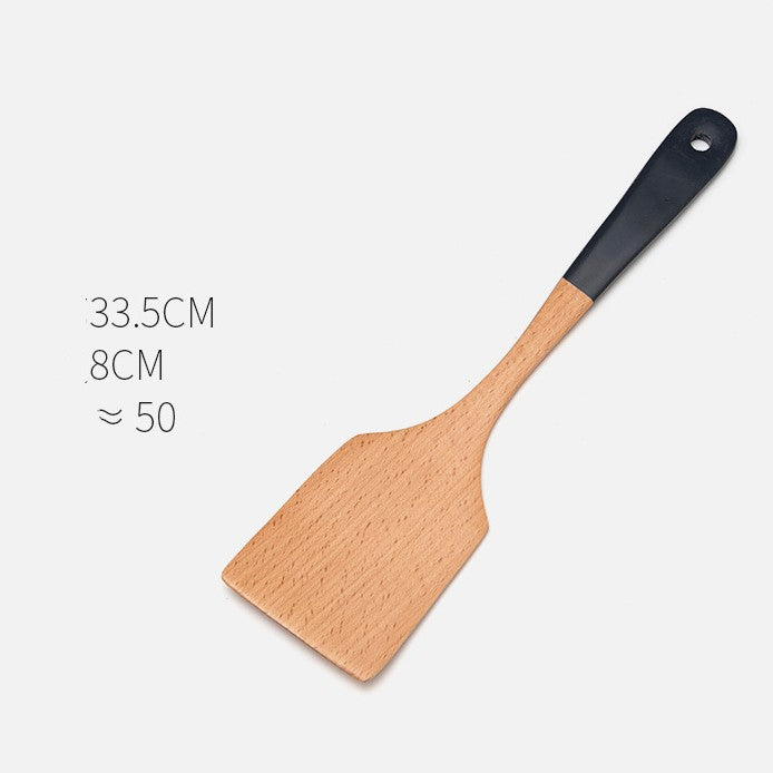 Household Non-stick Wooden Spatula Rice Spoon Wooden Soup Spoon Cookware Set