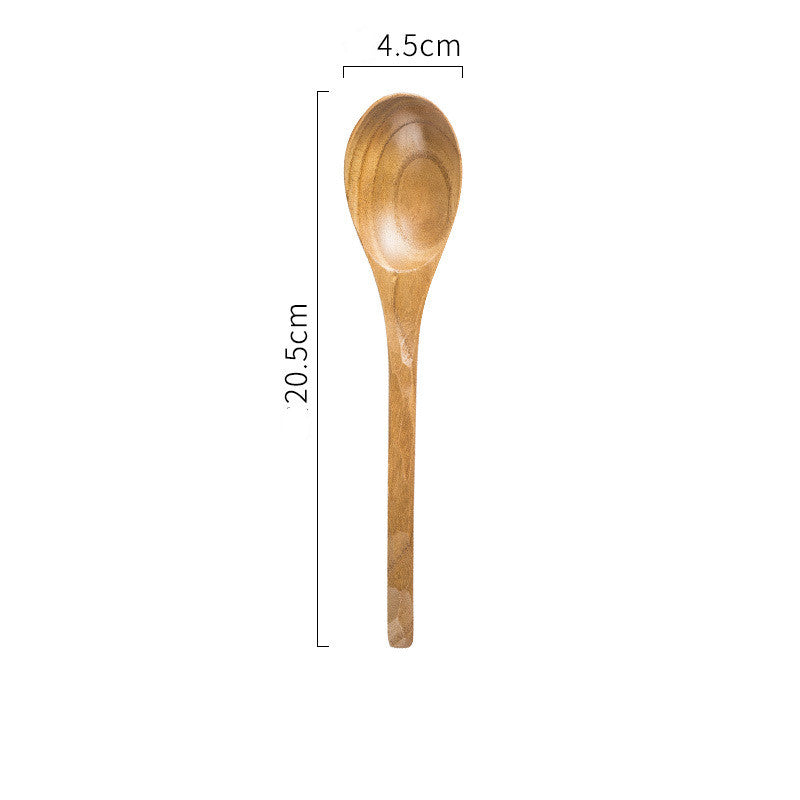 Creative Hammered Wooden Curved Spoon Tableware