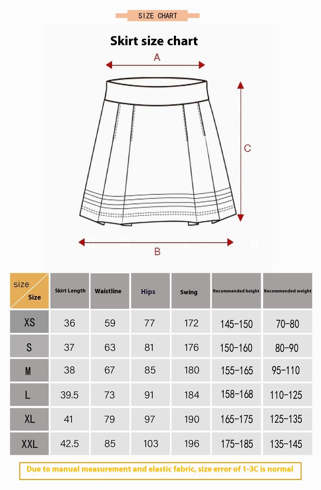 Women's High Waist Half-length Golf Tennis Badminton Breathable Sports Skirt