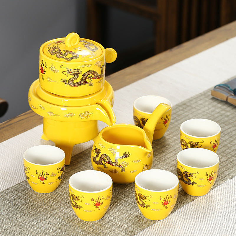 Ceramic Automatic Tea Set Zisha Kungfu Tea Set