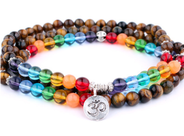 AliExpress Explosion 108 Naturstein Rosenkranz Armband Legierung 3D Lotus Lebensbaum Fußkettchen Yoga Mala Halskette