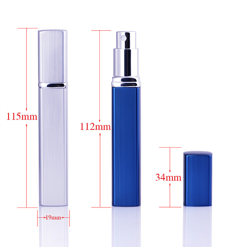 Essence Elysium: 12ML Aluminum Perfume Tube, Lipstick Type Square Glass Bottle. Empty and Ready for Your Favorite Perfume.