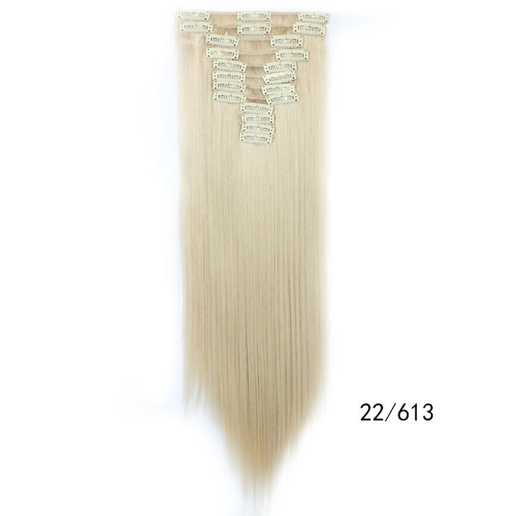 Straight hair wig piece clip hairless hair extension piece