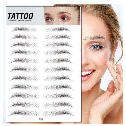 Waterproof 6D Eyebrow Tattoo Semi-Permanent Embroidery Natural Long Lasting Fake Eyebrow