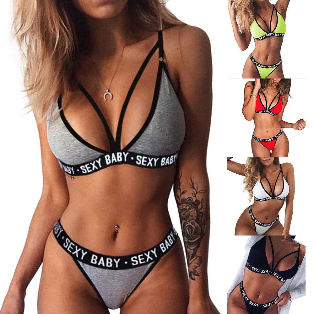 Se Xy Letter Print Bikini