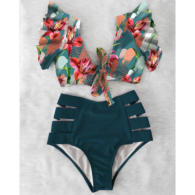 High waist bikini sexy 2-piece set