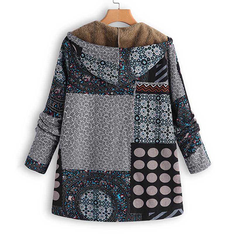 Printed casual warm jacket