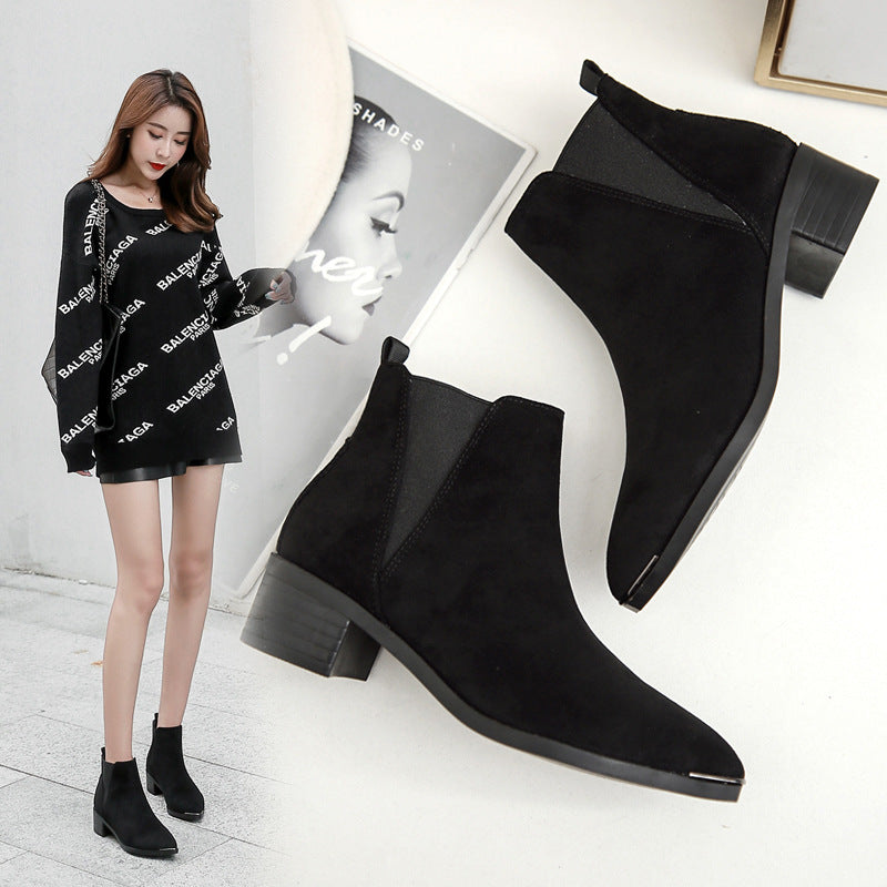 DocStride's MartinGlam High-Heel Ankle Boots