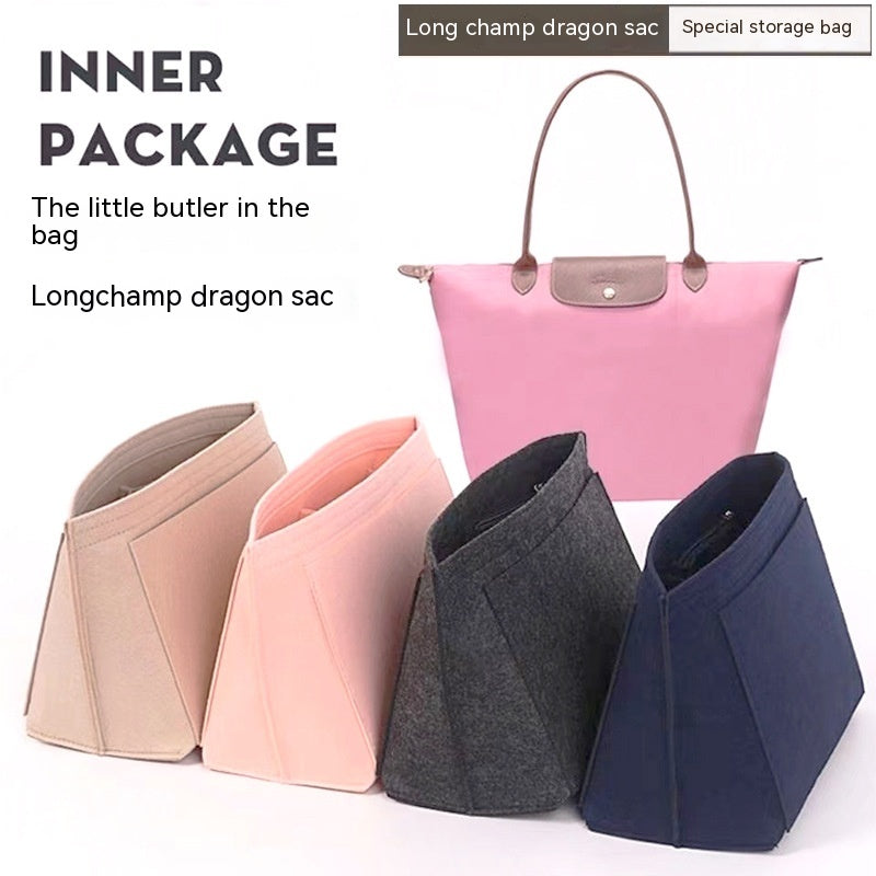 LuxeAura: The Felt Dragon Liner Storage Bag, a unique and stylish solution for organizing your essentials with a touch of whimsy.