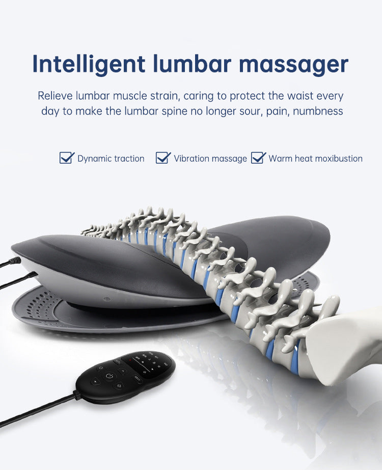 Waist Massager Lumbar Traction Inflatable Hot Compress Back  Stretcher Massage Air Pressure Reduce Relief Pain