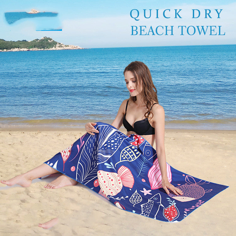 Beach children's bath towel printed towel