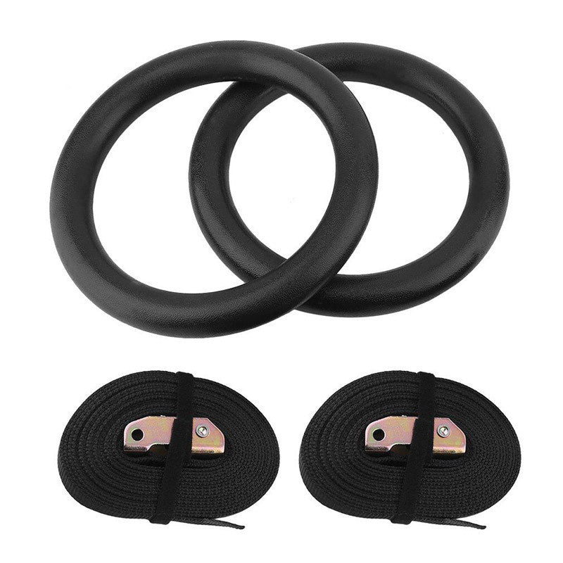 ABS Crossfit gymnastics fitness rings with strap loops