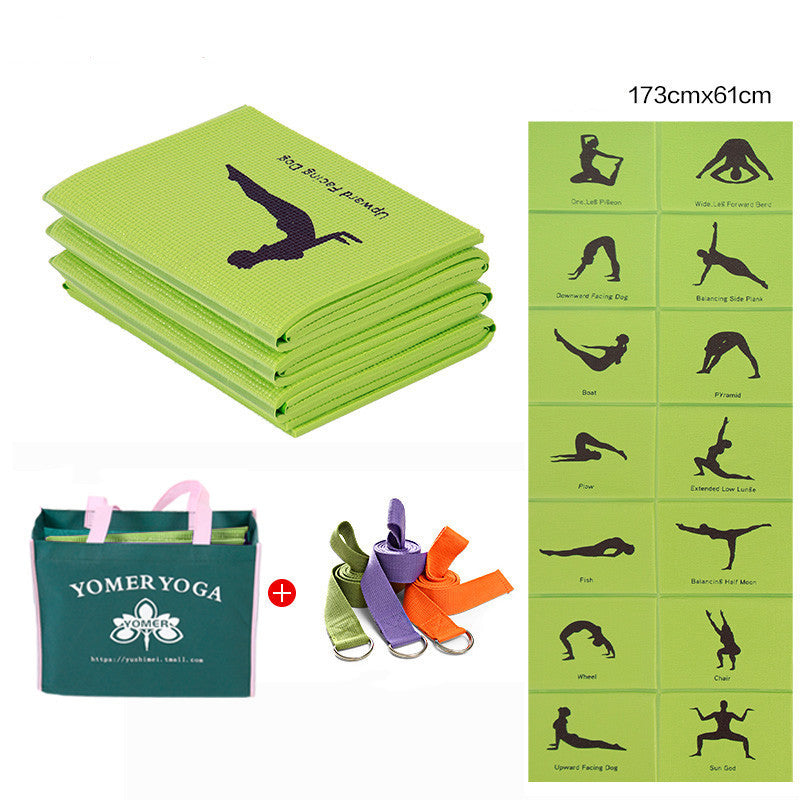 Foldable and portable yoga mat