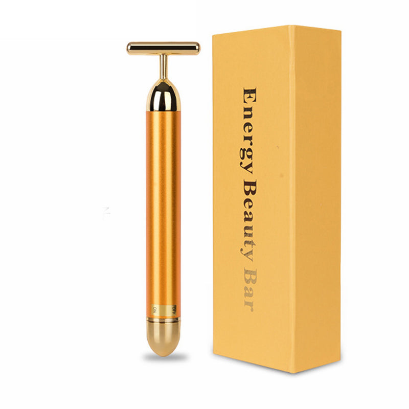 Gesicht 24K Gold Vibration Pulse Beauty Bar Straffende Gesichtsroller Massagestab Lift Hautstraffung Falten Stift