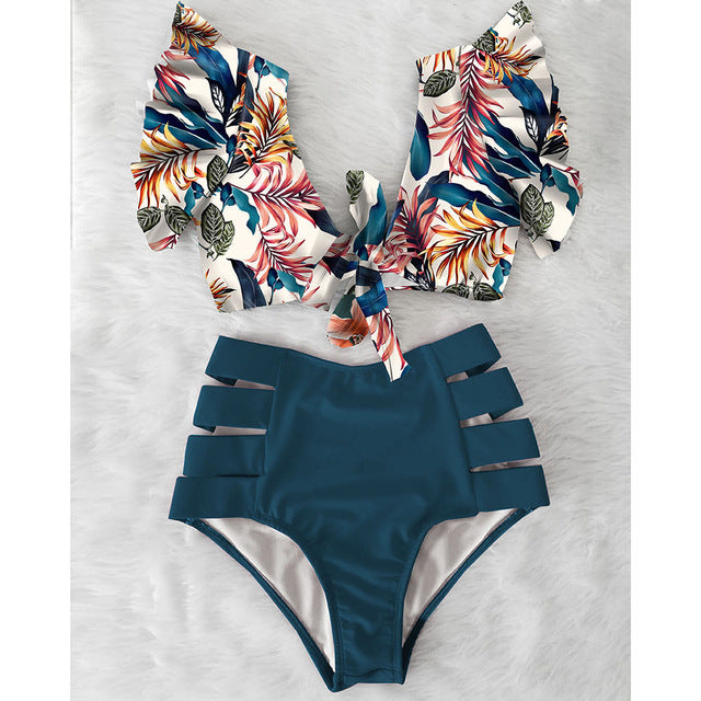 High waist bikini sexy 2-piece set