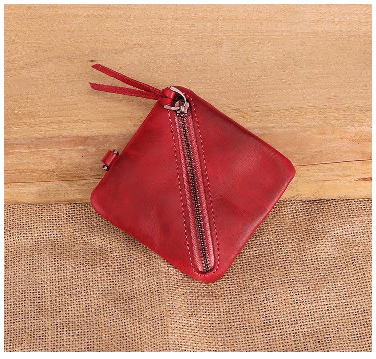 Vintage handgemachte Leder Brieftasche