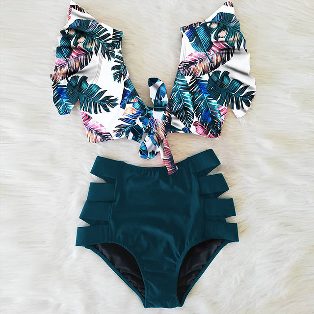 High waist bikini sexy 2-piece set