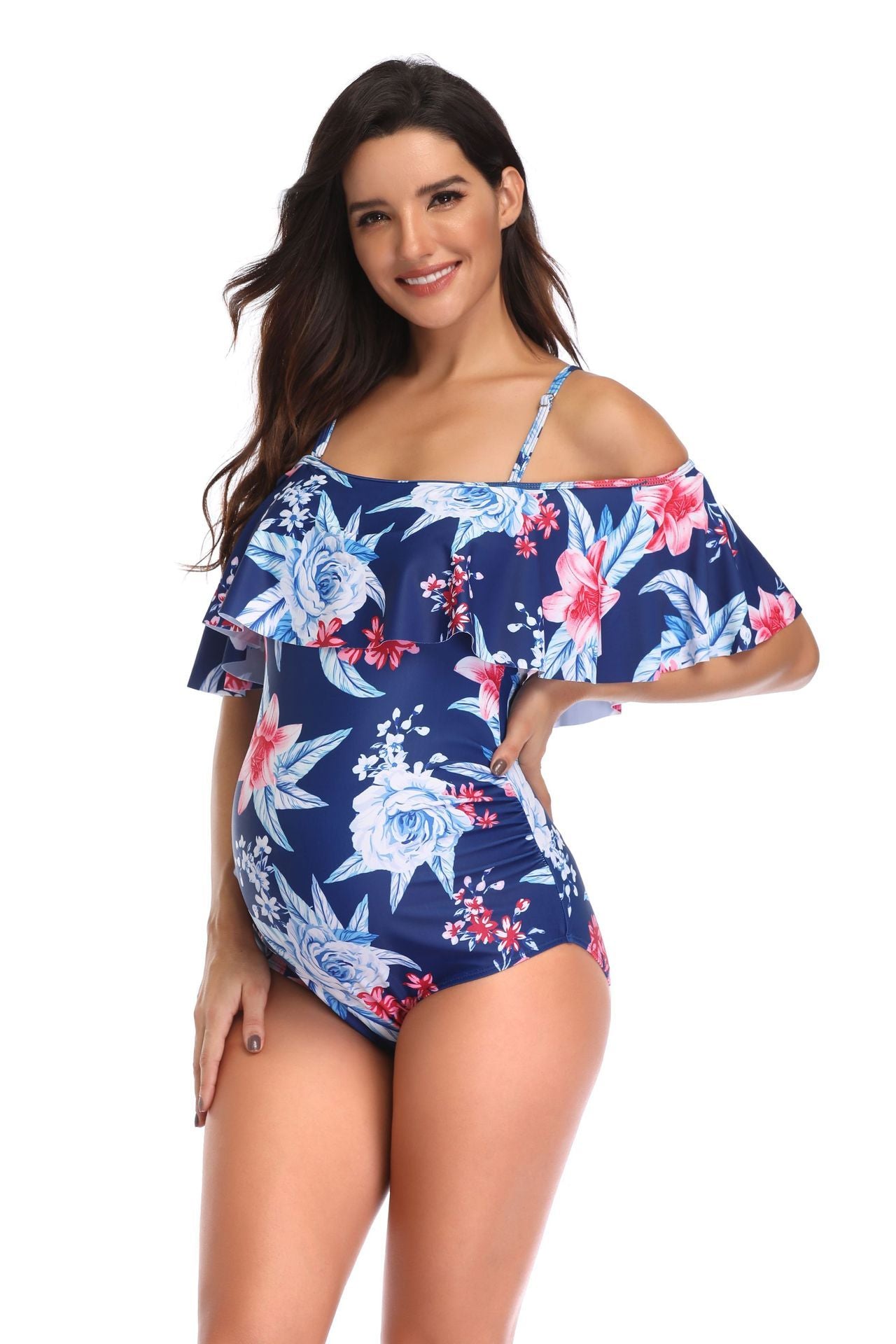 Printed maternity swimsuit