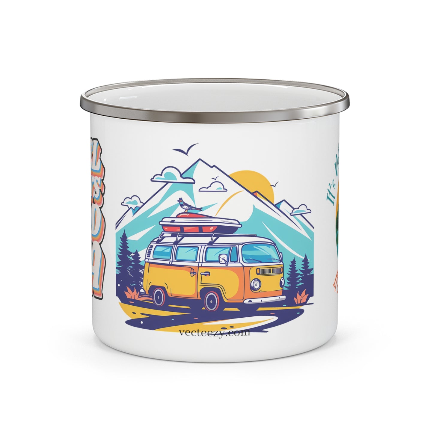 CWS Campa Travel Is Good Enamel Camping Mug