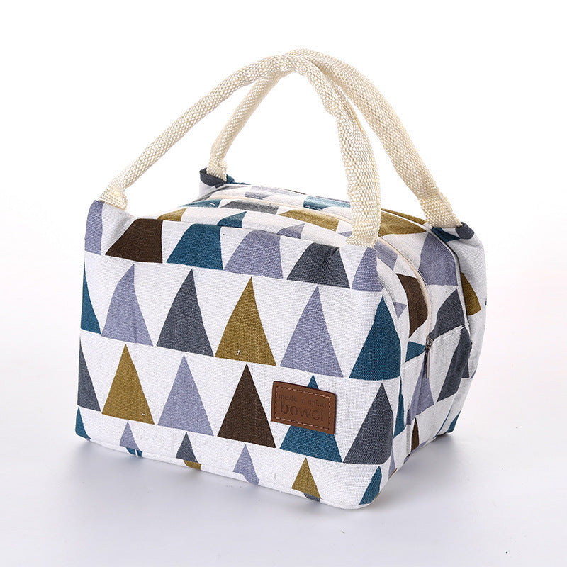 Pattern Cooler Portable Insulated Canvas Lunch Bag