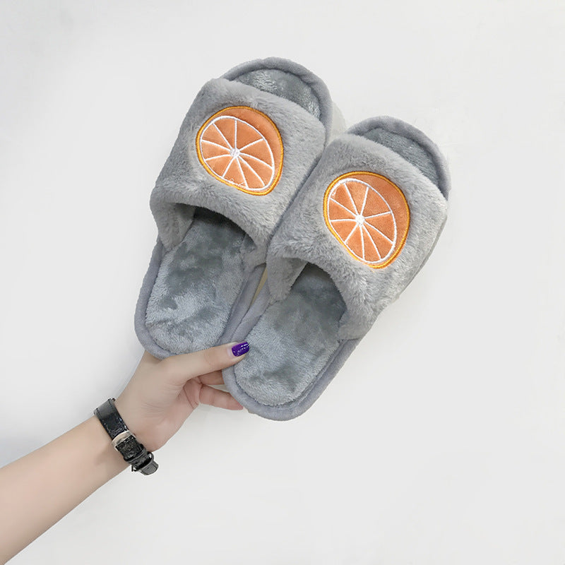 FruityFeet: Cotton slippers for women with a fun fruit-inspired design.