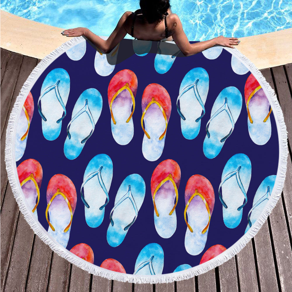 Digital printing round beach towel