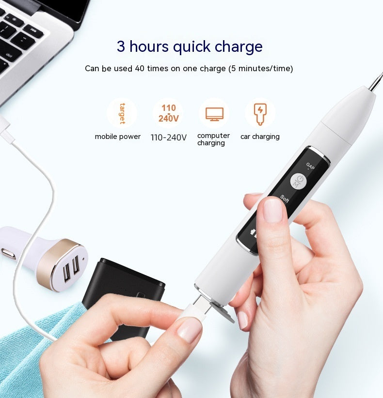 Visual Household Frequency Tracking Ultrasonic Dental Cleaner