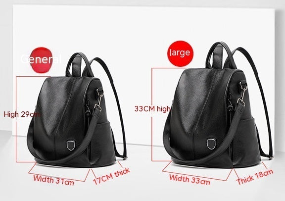 Leather Backpack Women's Multifunctional Backpack Large Capacity