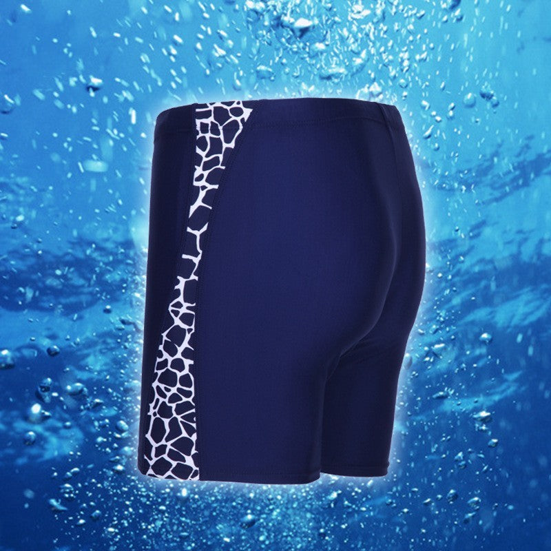 Men's Boxer Professional Training Nylon Swimming Trunks