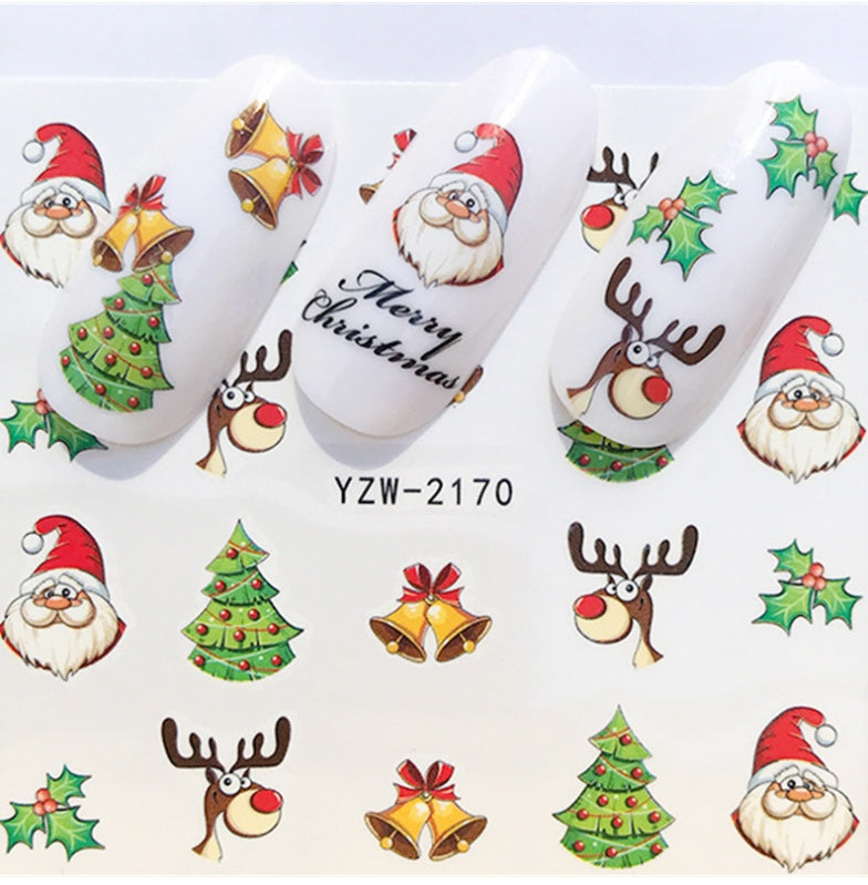 Explosion Modelle Weihnachtsserie Wassertransfer Nagelaufkleber Nagelaufkleber Vollaufkleber Nagelschmuck Wasserzeichenaufkleber