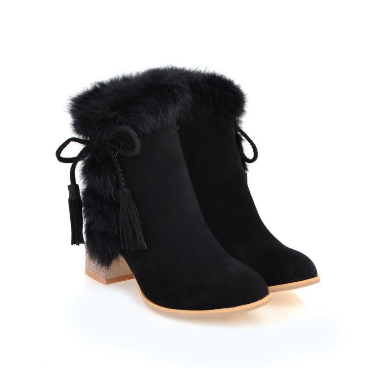 FauxFur LaceChunk-Stiefel von DocStride